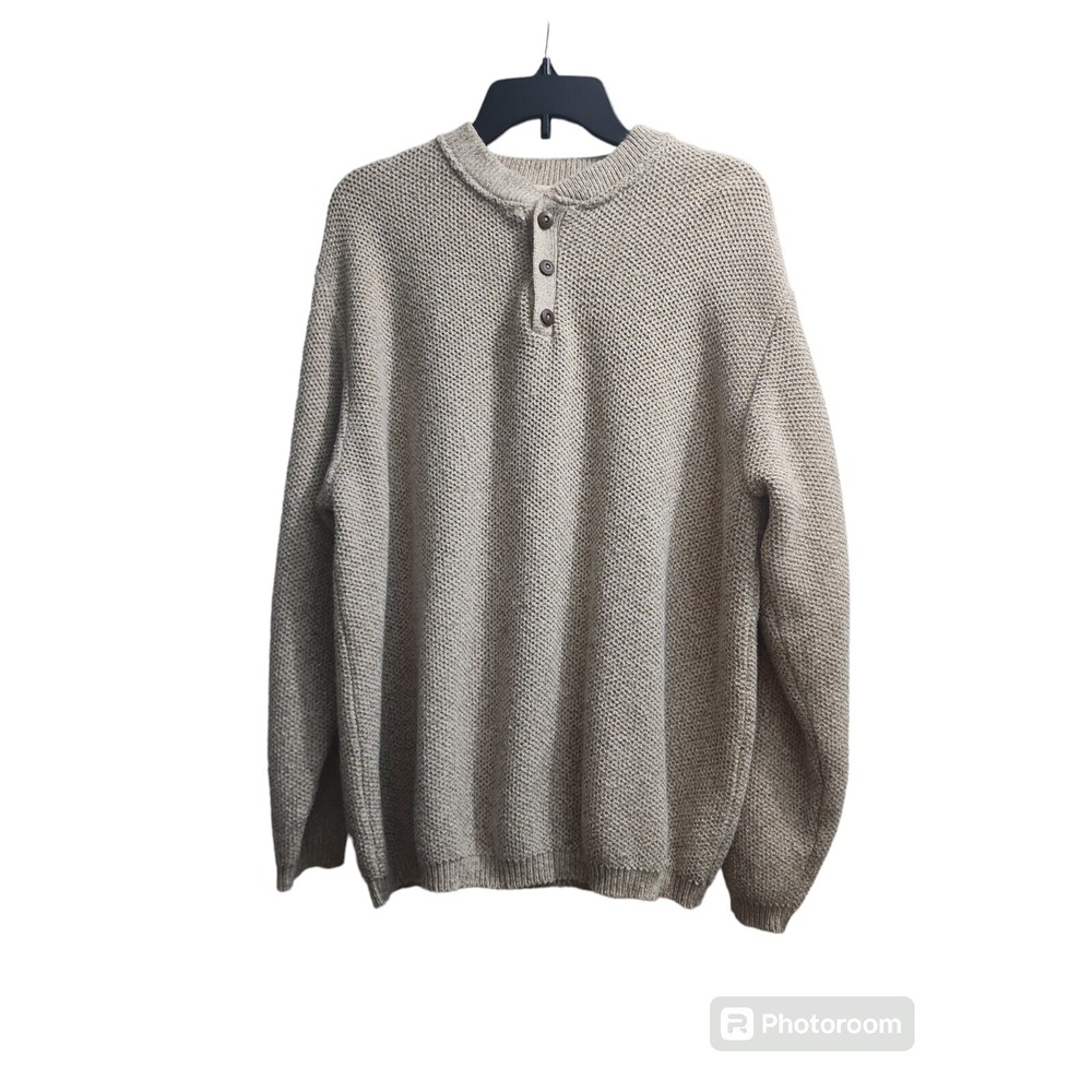 Vintage Oscar De La Renta Sweater Mens XL Made‎ In USA  Beige